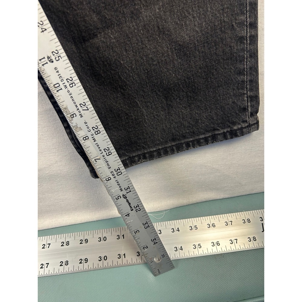 Abercrombie & Fitch The 90s Straight Ultra High Rise Jeans Black 36 22R - Picture 3 of 10